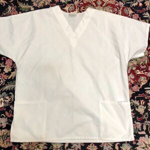 White men’s scrubs by Uniform City in large